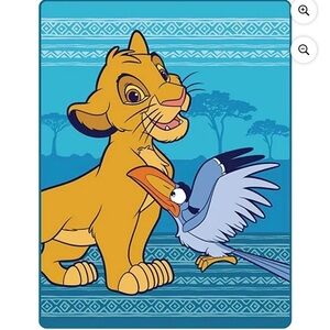 Disney The Lion King Blue and White Throw